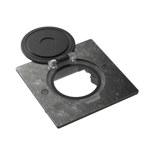 Лючок Surface 2 мод. (1 мод. 45х45 мм.), круглая крышка, оцинкованная сталь, IP44