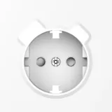 Накладка для розетки Schuko с зарядным устройством USB A+C, со шторками 16A 250В, глянцевый белый, серия S08
