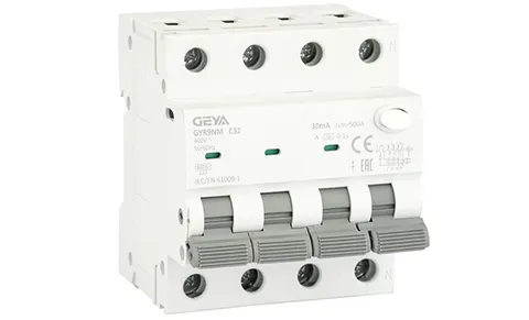 Дифф. авт. выключатель GYR9NM-C32-30mA, 3P+N, 32A, хар-ка C, 6 kA, 30mA, тип A, 4M