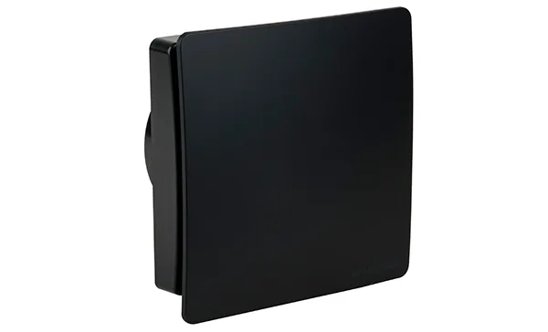 Вентилятор MZ-100 TB, таймер отключения, черный матовый, короткий патрубок 38мм, Ø100мм, вал на подшипниках, обратный клапан, 230В, 9,5Вт, 95м³/ч