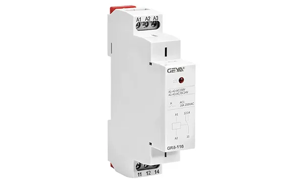 Реле промежуточное модульное GR8-116-230, 1CO, 16A(250VAC/24VDC), 230VAC/24VAC/DC, LED, 1M