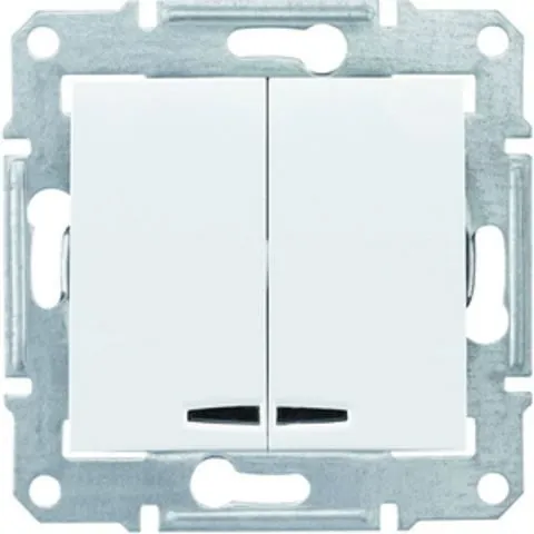 Выключатель Schneider Electric Sedna, выкл. 2кл. cx.5 с синей. подсветкой, белый