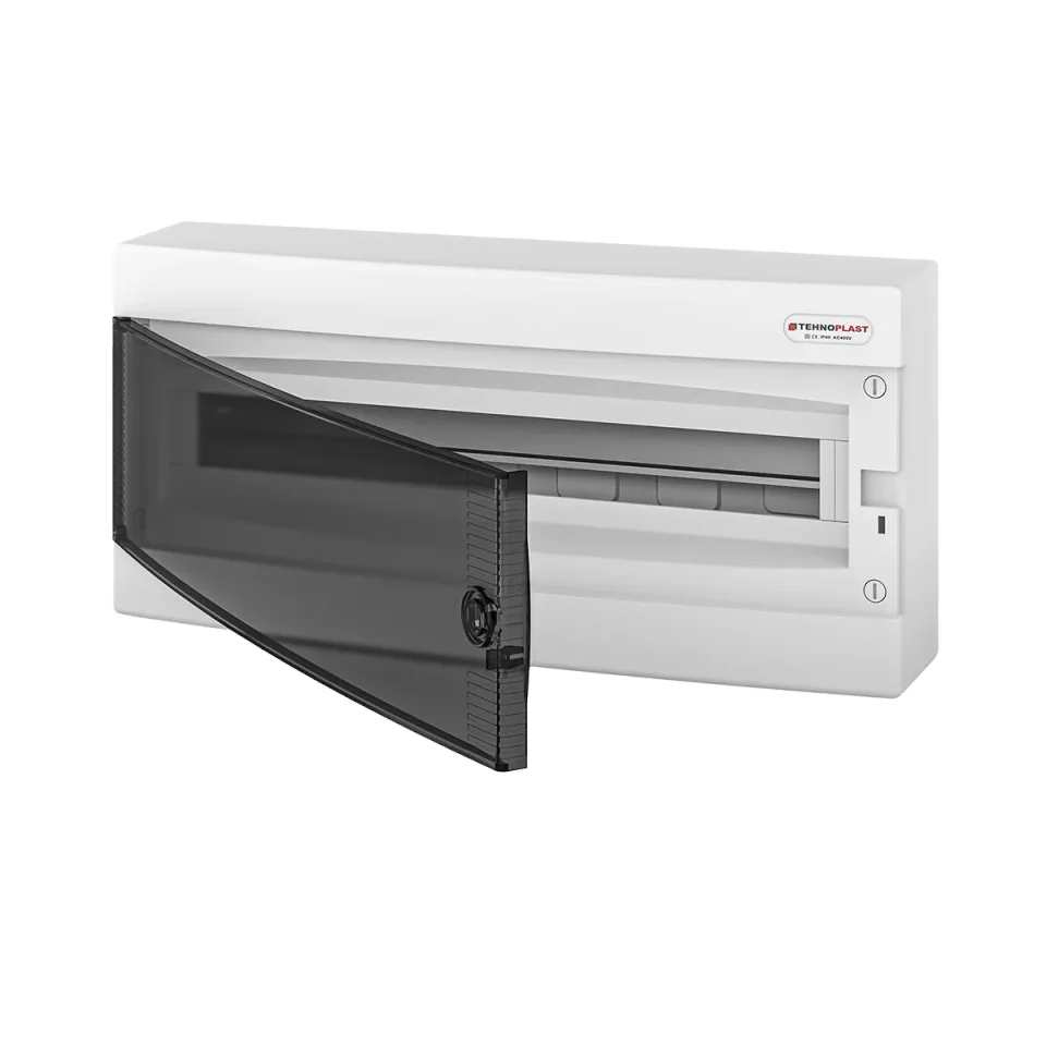 N1x24C, Щит навесной, 1 ряд, 24 мод., прозрач. дверца, IP40