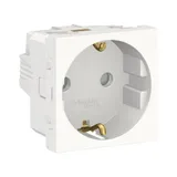 Розетка Schneider Electric Unica, MODULAR с заземл., со шторками, винт. зажим, 16А, 250В, 2 мод белый