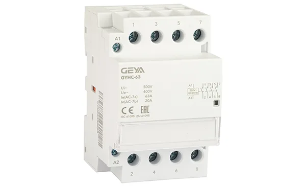 Контактор модульный GYHC-4P, 63A, 4NO, 230VAC, 3M