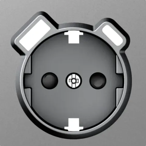 Накладка для розетки Schuko с зарядным устройством USB A+C, со шторками 16A 250В, сталь, серия A07