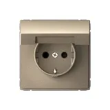 Клемма Systeme Electric ArtGallery, розетка с заземл. со шторками с крышк., 16А, IP20, механизм, быстрозажимные, шампань