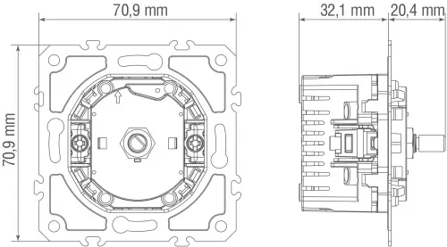 Механизм терморегулятора с внешним датчиком пола, AC230V, 16A, серия DB