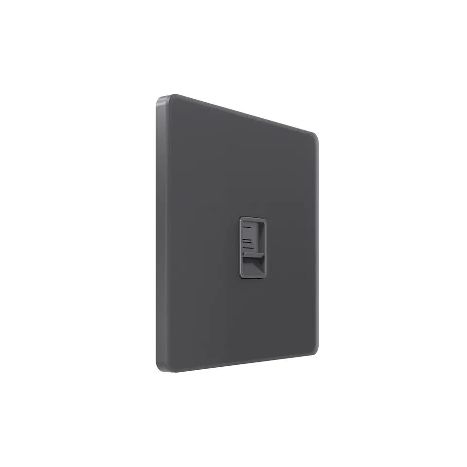 Компьютерная розетка Systeme Electric Infinity, информационная скрытой установки RJ-45 кат.6, Вулканический пепел