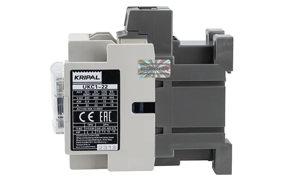 Контактор UKC1-22-11-400AC, 3P, 22A(AC-3), 40A(AC-1), 11kW(400VAC), Uк=400VAC, 1NO+1NC