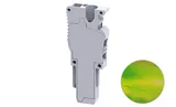 Штекер CX2.5PNYG /5x17,5 mm, пружинный, 1 присоед., 2,5(max 4)mm2, 24A, 500V, желто-зеленый
