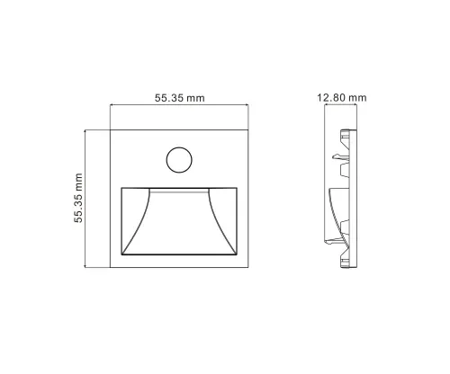 Накладка для светильника Step Light DB986, матовый карбон, серия A07