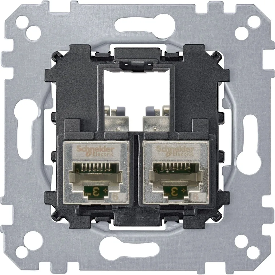 Розетка компьютерная Schneider Electric D-Life, Actassi 2xRJ45 телек роз Cat5e STP