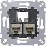 Розетка компьютерная Schneider Electric D-Life, Actassi 2xRJ45 телек роз Cat5e STP