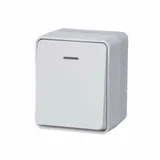 Выключатель Systeme Electric AtlasDesign, Profi54 открытой установки 1-клавишный с подсветкой 10 ах, белый, Россия