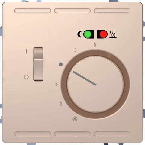 Термостат Schneider Electric D-Life, терморегулятор тепл. пола с центр. пл. с выкл. +4м 230В, шампань, SD