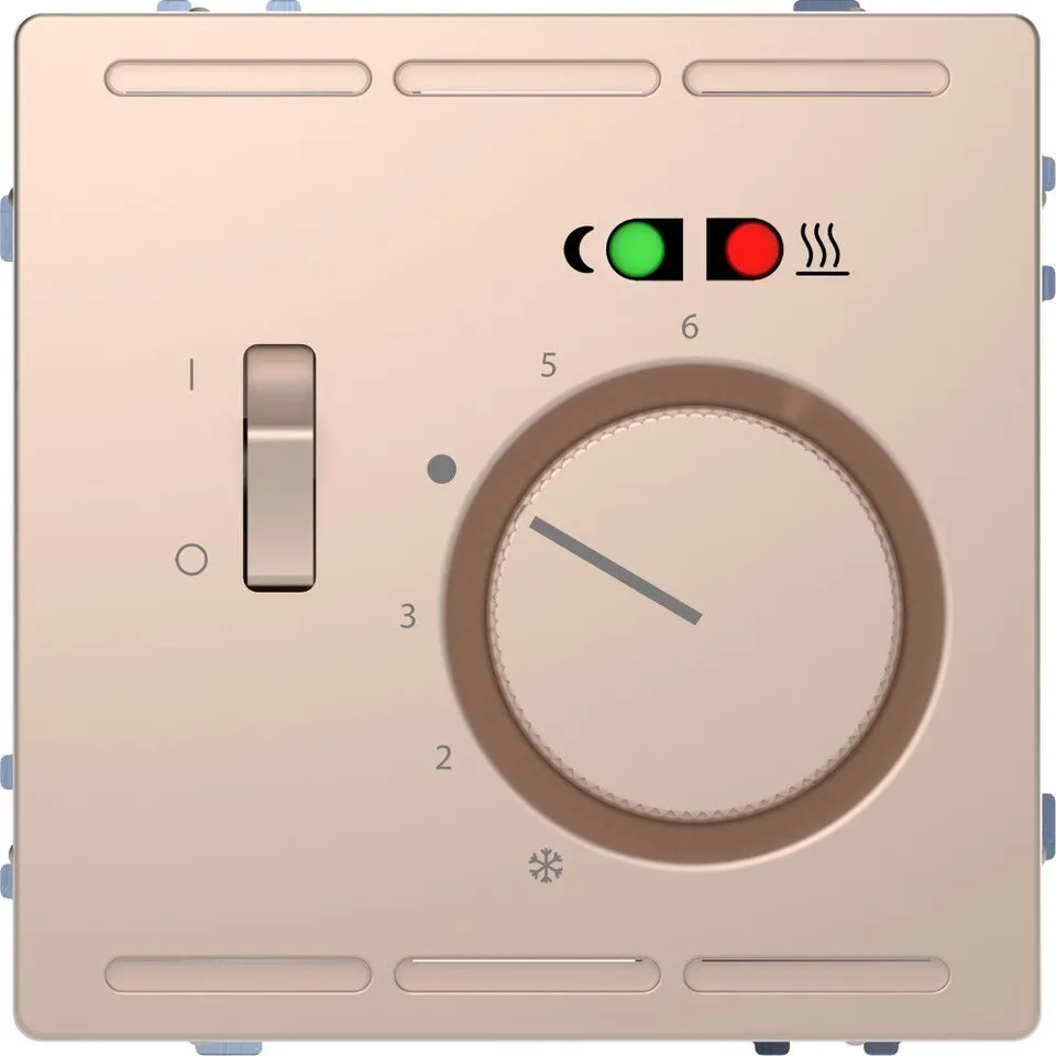 Термостат Schneider Electric D-Life, терморегулятор тепл. пола с центр. пл. с выкл. +4м 230В, шампань, SD