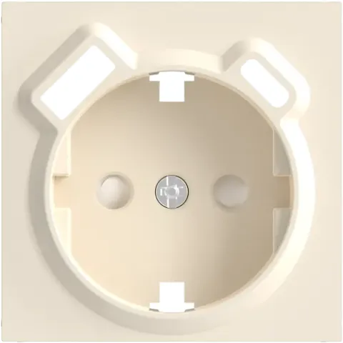 Накладка для розетки Schuko с зарядным устройством USB A+C, со шторками 16A 250 В~, глянцевый кремовый, серия A07
