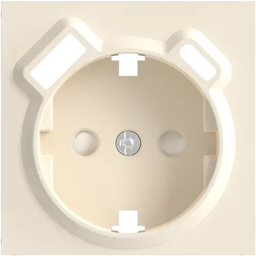 Накладка для розетки Schuko с зарядным устройством USB A+C, со шторками 16A 250 В~, глянцевый кремовый, серия A07