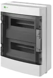Щит навесной 2x12M, N/PE 3x 6x16+3x10mm2, дымчатая пласт. дверь, светло-серый RAL7035, 408x304x149mm, IP65