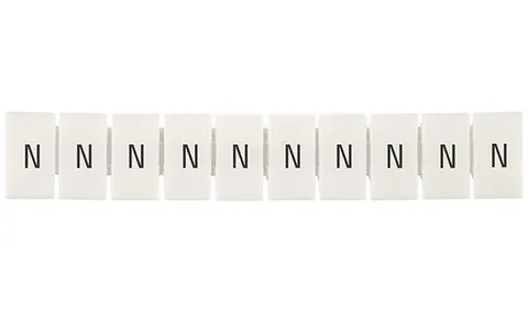Маркировка клеммных модулей CA509/K5/H/N для клемм 5mm, гориз. "N" (упак. 100шт.)