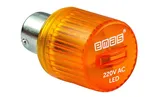 Индикатор светодиодный BA15S, желтый, постоянный свет, 220VAC