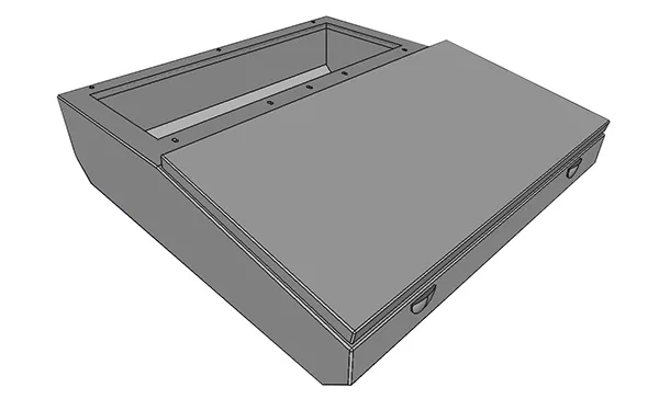 Полка LEX, средняя часть пульта управления 200x800x400(835)мм (ВxШxГ), из НЕРЖ. стали, IP55