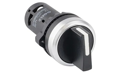 Переключатель 0-1 моноблочный, фикс., черный, 1NO+1NC, IP64