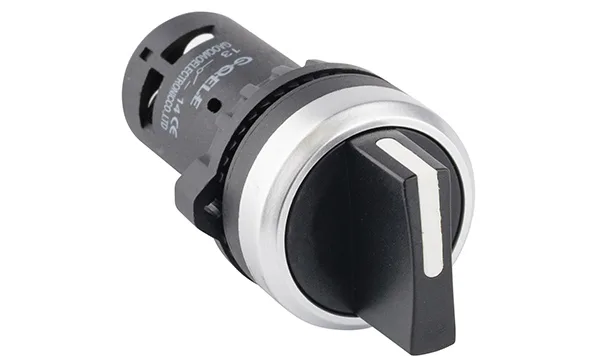 Переключатель 0-1 моноблочный, фикс., черный, 1NO+1NC, IP64