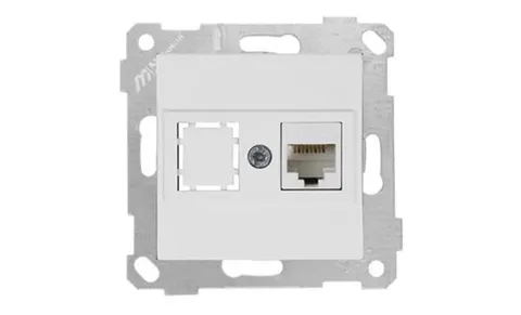 Rita - Розетка 1хRJ-45 кат. 6 UTP, белая