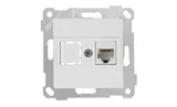 Rita - Розетка 1хRJ-45 кат. 6 UTP, белая
