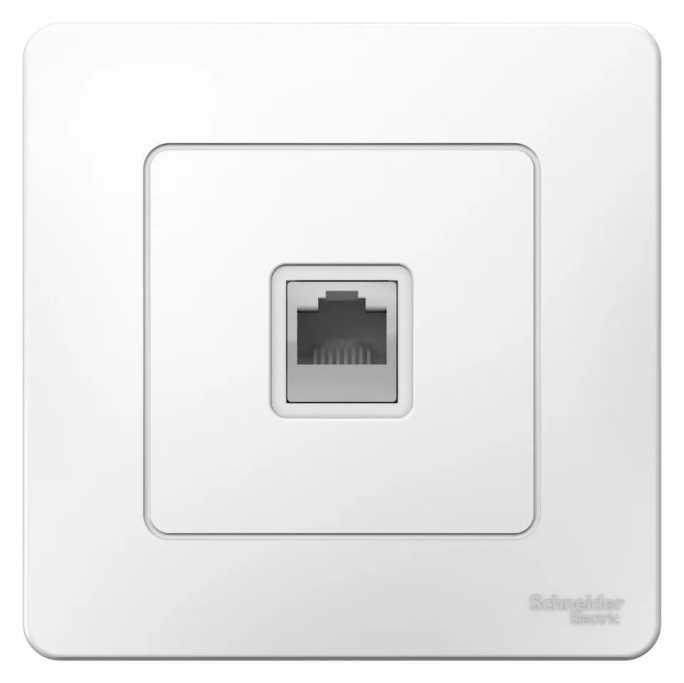 Розетка телефонная Systeme Electric Blanca, скрытой установки RJ11, белый