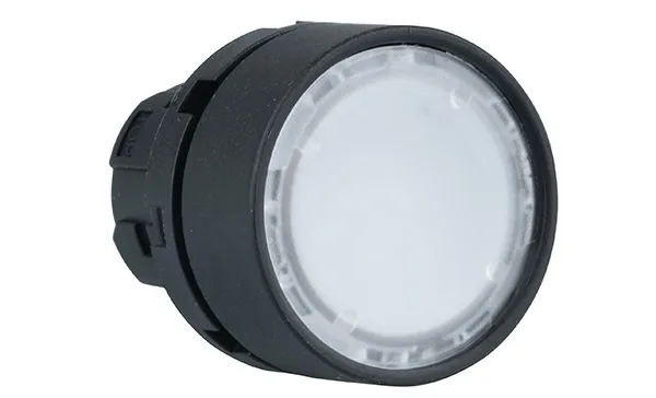 Головка кнопки PB3E, плоская, белая, без фиксации, с подсветкой, 22mm, IP65