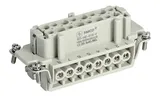 Вставка контактная, размер H16B, тип гнездо, 16P+PE, 16A, 500V, винтовой зажим