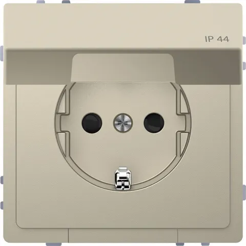 Розетка Schneider Electric D-Life, 16А с з/к и крышкой IP44, сахара, SD