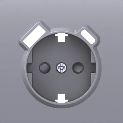 Накладка для розетки Schuko с зарядным устройством USB A+C, со шторками 16A 250В, серый графит, серия S08