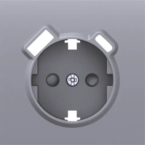 Накладка для розетки Schuko с зарядным устройством USB A+C, со шторками 16A 250В, серый графит, серия S08
