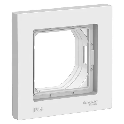 Рамка Systeme Electric AtlasDesign, AQUA 1-постовая IP44, белый