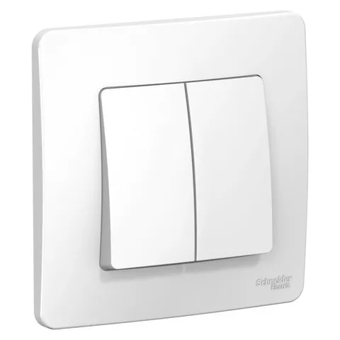 Выключатель Systeme Electric Blanca, скрытой установки 2-клавишный (cх.5), 6А, 250В, белый