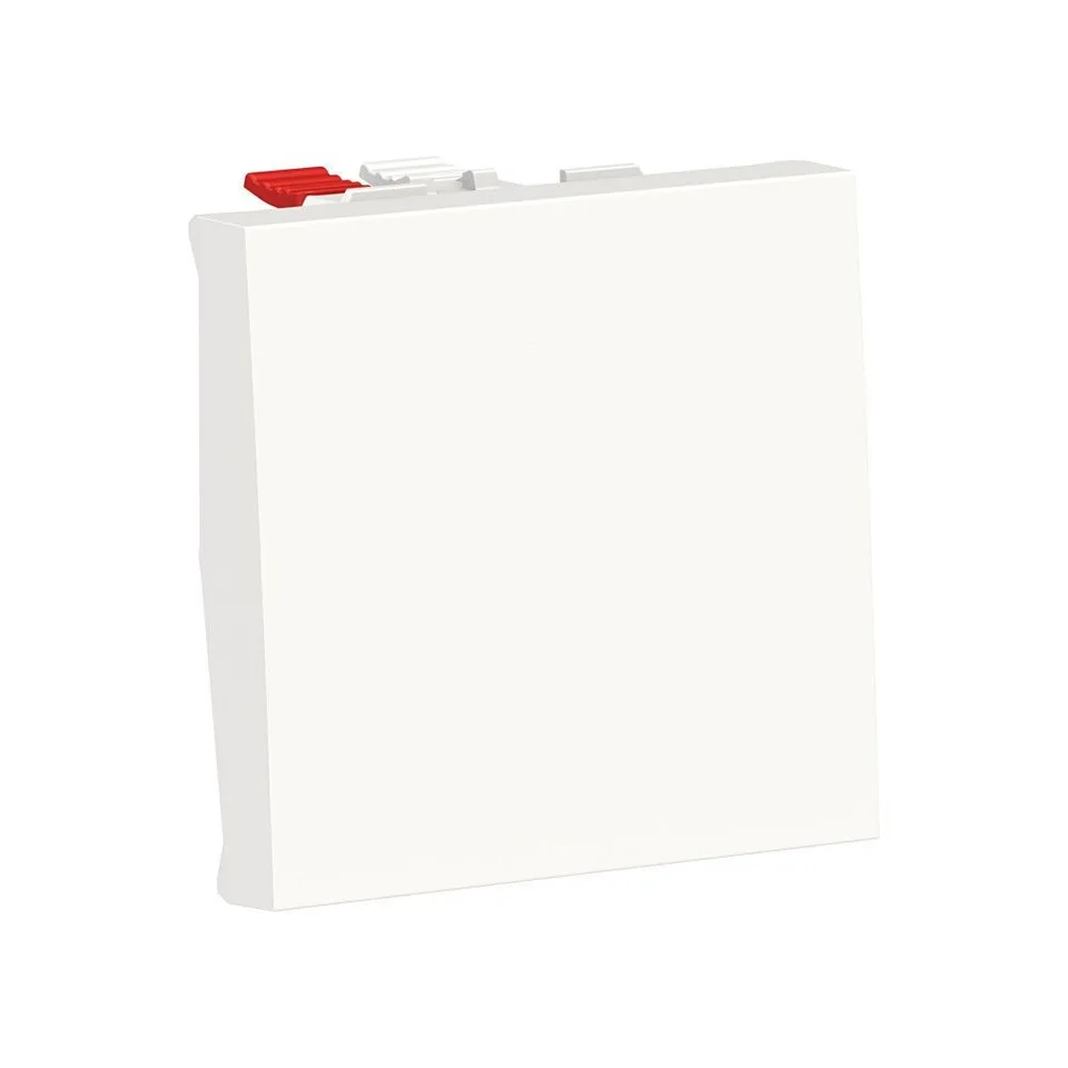 Выключатель Schneider Electric Unica, MODULAR 1-клавишный, кнопочный, схема 1, 10 A, 2 модуля, белый