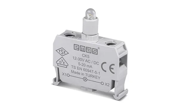 Блок индикатора, белый, LED, 12_30VAC/DC, монтаж в коробку, для CP/CM серий