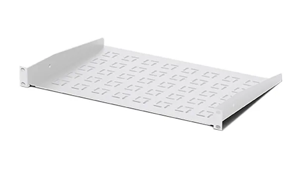 Полка для 19” щита, стационарная, 2U, Г=400мм, нагрузка 30кг, RAL7035