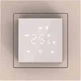 Термостат с датчиком пола, программируемый с Wi-Fi , 16 A, 45*45 мм. стекло кашемир