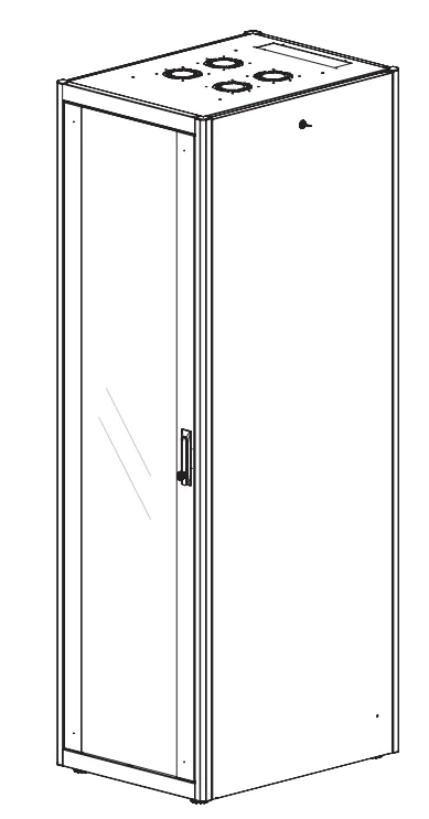 Щит телекоммуникационный 19", 42U, ВxШxГ 2010x600x800мм, DYNAmic Basic, напольный, перед. дверь стекло, задняя глухая металлич., черный