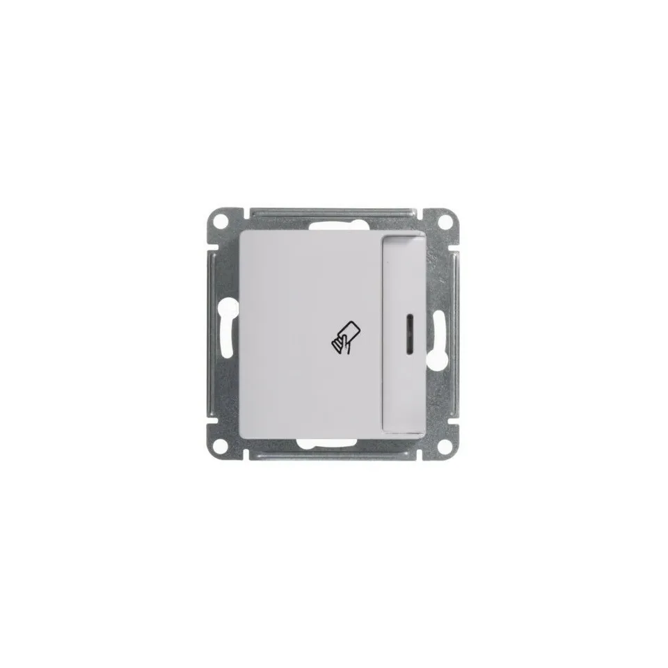 Выключатель Systeme Electric Glossa, карточный, схема 6, механизм, белый
