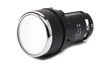 Кнопка MB, белая, без фиксации, плоская, 1NO, 3A 230V AC15, 22mm, IP50