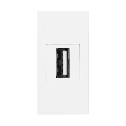 Noen - Розетка USB 2.0, двойной разъем, Type A, 1М, белая