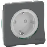 Розетка Schneider Electric Mureva, S, с з/к. и шт., механизм, антрацит, IP55