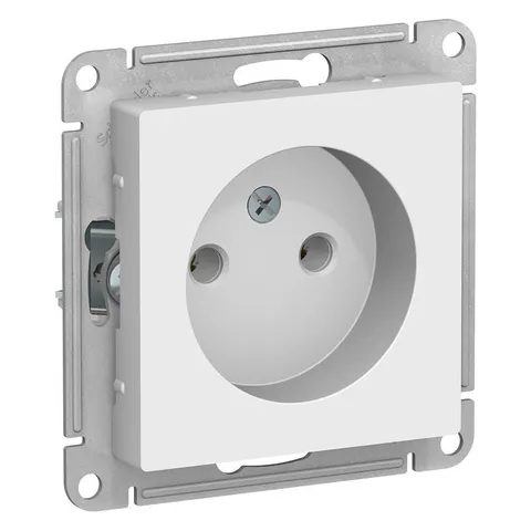 Розетка Systeme Electric AtlasDesign, без заземления, 16А, механизм, белый