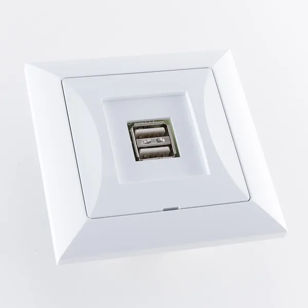 OPAL - Зарядное устройство с двумя USB, 110_240В/5В, 1000mA, белый
